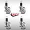 Service Caster 3'' SS Nylon Wheel Swivel 1-5/8'' Expanding Stem Caster Set, 4PK SCC-SSEX20S314-NYS-158-4 - alternate 4
